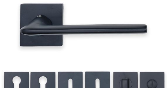 IVENTO Дръжка за интериорна и екстериорна врата, черно