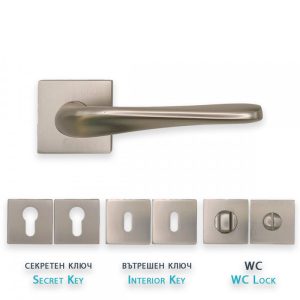 IVENTO Дръжка за интериорна и екстериорна врата, инокс