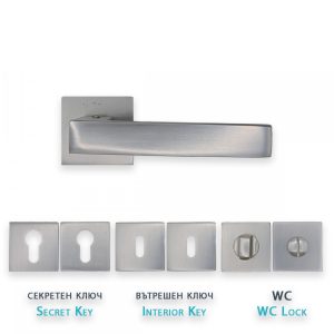 IVENTO Дръжка за интериорна и екстериорна врата, инокс