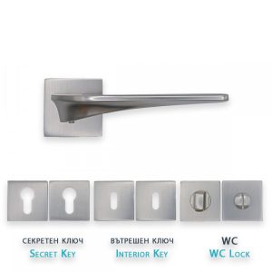 IVENTO Дръжка за интериорна и екстериорна врата, инокс