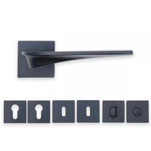 IVENTO Дръжка за интериорна и екстериорна врата, черно