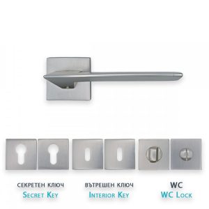 IVENTO Дръжка за интериорна и екстериорна врата, инокс